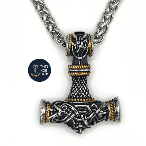 Viking thor hammer pendant - viking,