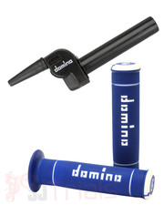 DOMININO SLOW ACTION TRIALS THROTTLE AND BLUE WHITE GRIPS SCORPA BETA TRS SHERCO