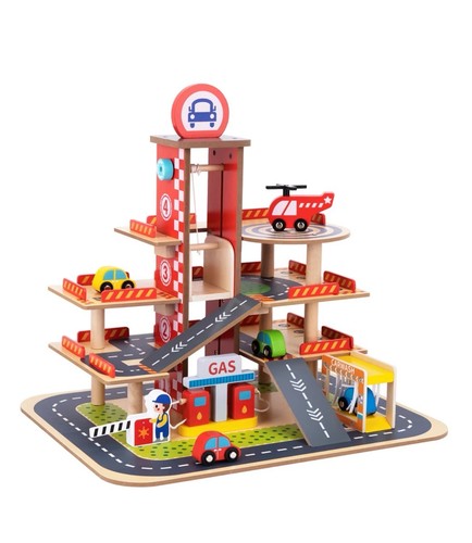 Storey wooden garage toy - wooden,