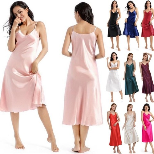 Ladies satin nightdress - ladies,