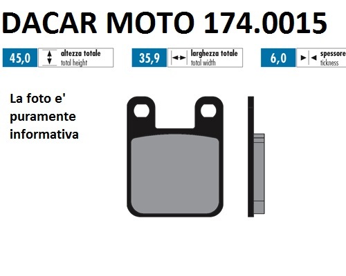 174 0015 brake pads race - 174.0015,