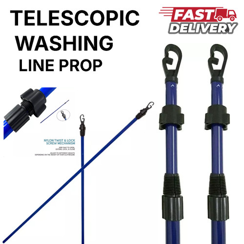 Telescopic clothesline prop - clothesline,