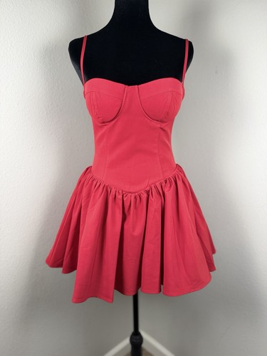 Leau red corset mini dress - leau,