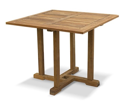 Teak square garden table - garden,
