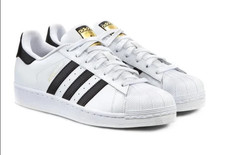 Adidas Superstar Mens Originals Shoes Trainers UK Size 6-10 WHITE - BLACK