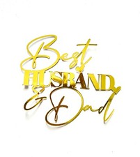 Cake Topper GOLD ,Husband