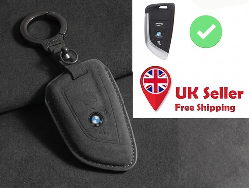 Black suede car key fob - fob, cover