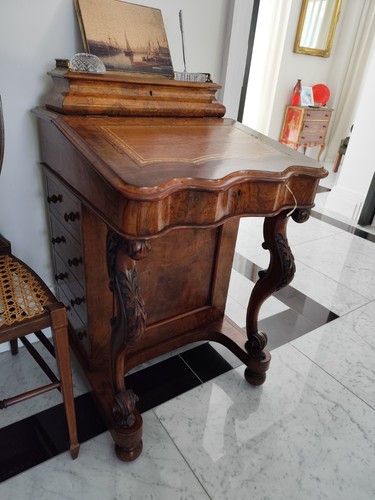 Antique writing desk with - antique,