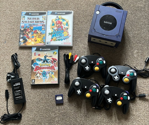 Gamecube console all wires - gamecube,