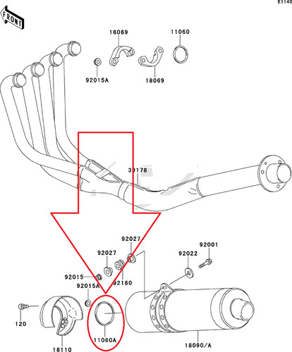 Genuine muffler gasket - genuine,