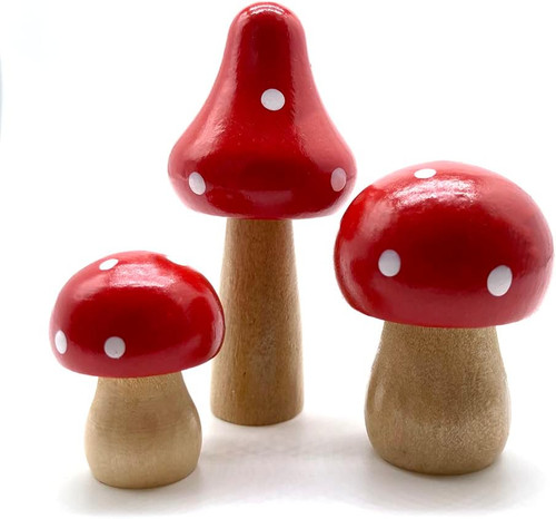 Pcs red wooden - red, mini