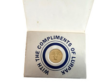 RARE  danish lurpak butter issued one pound coin in lurpak display card 1983