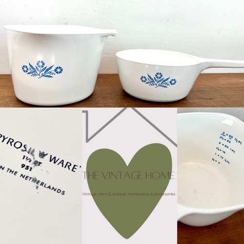 Vtg pyrosil ware - pyrosil, blue