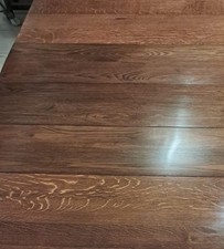 Newly French Polished Bespoke Solid English Tiger Oak dining table-231cmExtended