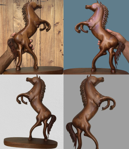Wooden horse handmade organic - wooden,