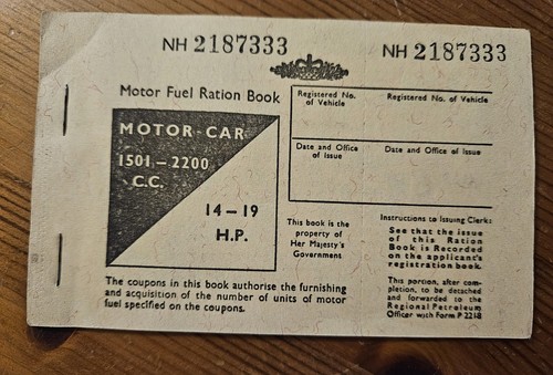 Vintage motor fuel ration - vintage,