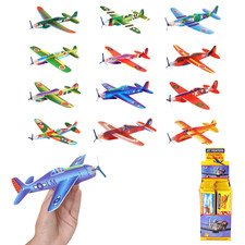 Pack of 12 Flying Glider Planes for Kids – Polystyrene Foam Jet Fighter Gliders