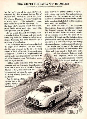 1962 renault dauphine gordini - 1962,