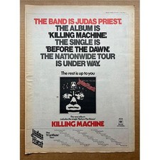 JUDAS PRIEST KILLING MACHINE (D) POSTER SIZED original music press advert from 1