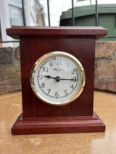 Wm.Widdop Walnut Wood Mantel Clock with Arabic Dial