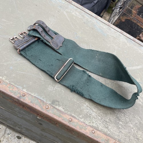 Dark green stable belt - dark, 75mm