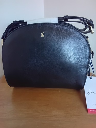 Joules black leather langton