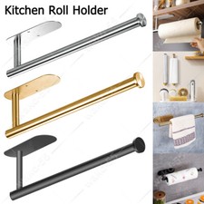 Kitchen Roll Paper Towel Holder Under Cabinet Self Adhesive and Wall Mounted UK