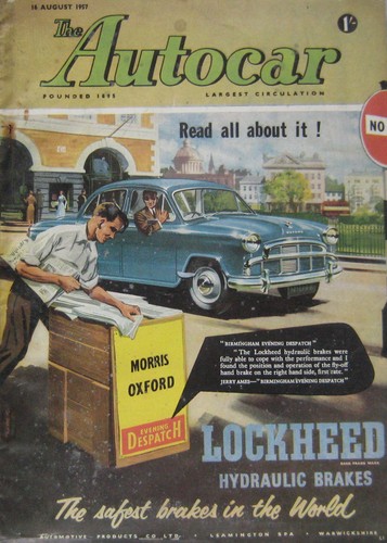 Autocar magazine 1957 - magazine, 16/8/1957