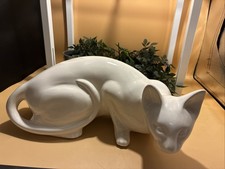 LARGE CERAMIC WHITE CAT 30cm