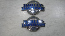 HARLEY DAVIDSON USA Tank Emblems Blue OEM Original Left & Right Side Emblems