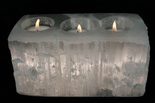 Selenite crystal tealight - crystal,