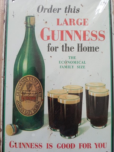 New guinness tin sign - guinness,