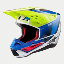 Alpinestars 2026 Supertech SM5 Sail Yellow Blue Silver Motocross Helmet MX Quad