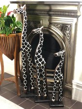 Wooden Giraffe Statue Ornament