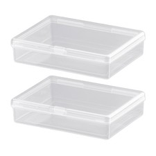 2pcs Transparent Plastic Box Playing Card for Case Organizer for Regular Sized P