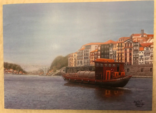 Greetings card porto river - porto,
