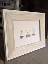 Sea Pottery Flower Art Framed