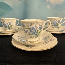  1x  trio Royal Albert Forget-Me-Not Tea Cup And Saucer Excellent Condition 