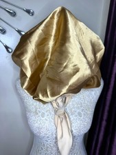 Gold Satin Hair Bonnet –