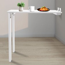 L-Shape Folding Table White Folding Dining Table Wall Mounted 60kg Max 75*40*74cm
