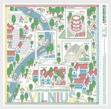 FRANCE 2025 European Capitals - Vilnius mini sheet MNH