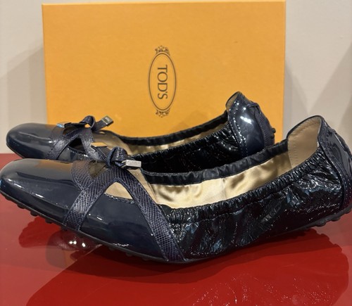 Tod navy blue patent - navy,