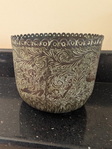 Indian etched brass - indian,
