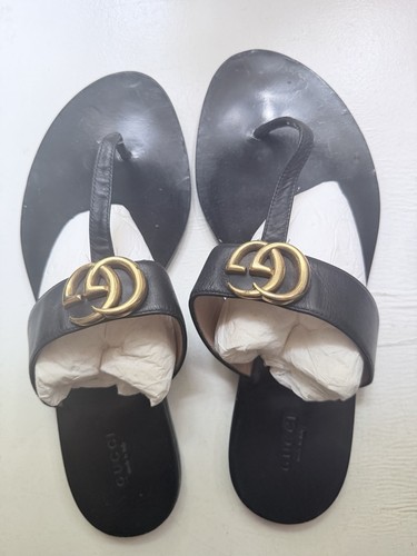 Genuine black gucci - black, thong/toe