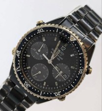 Seiko 7A38 6010 Chronograph Sports 37mm Vintage Watch Collectible Item