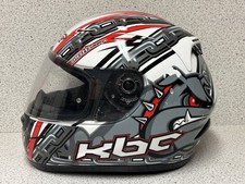 KBC VR-1X Motorcycle Bike Crash Helmet "Bulldog"  Medium 57/58cm ~ Fast Shipping