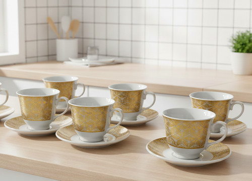 Cup and saucer - and,