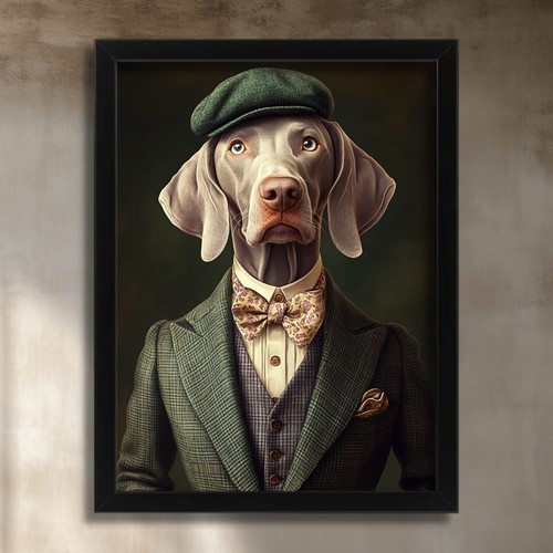 Weimaraner art print - art,
