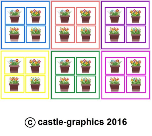 Mosaic tile stickers flowerpot - tile,