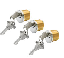 3X Mortise Lock SC Keyway Standard Cylinder  1'' Adams Rite Type Brass Lock